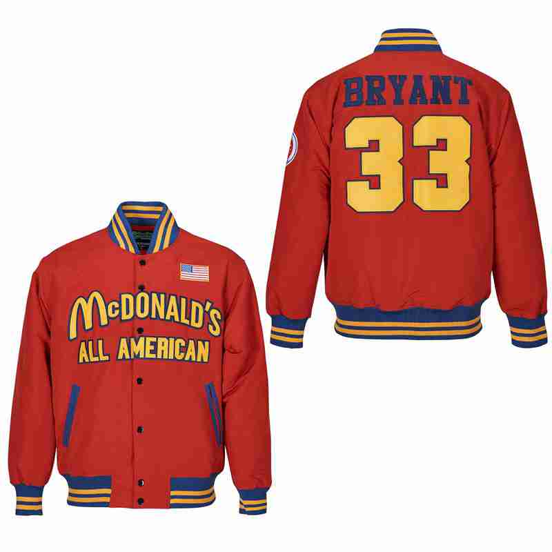 #33 KOBE BRYANT LOWER MERION SATIN JACKET1 MCDONALDS ALL AME 5 #33 KOBE BRYANT LOWER MERION SATIN JACKET1 MCDONALDS ALL AME 5