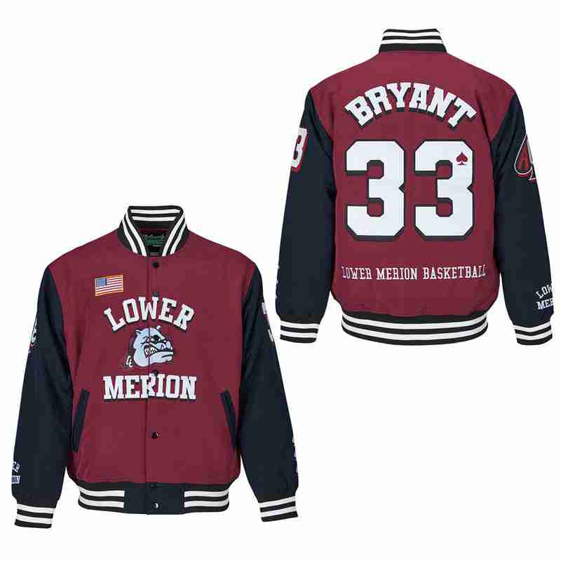 #33 KOBE BRYANT LOWER MERION SATIN JACKET1 MCDONALDS ALL AME 7 #33 KOBE BRYANT LOWER MERION SATIN JACKET1 MCDONALDS ALL AME 7