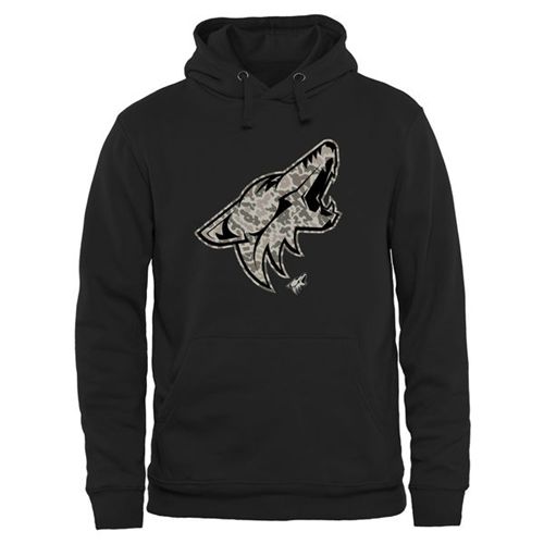 Arizona Coyotes Black Rink Warrior Pullover Hoodie Arizona Coyotes Black Rink Warrior Pullover Hoodie