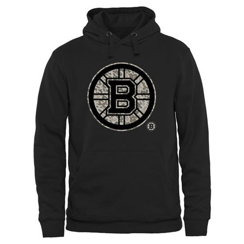 Boston Bruins Black Rink Warrior Pullover Hoodie