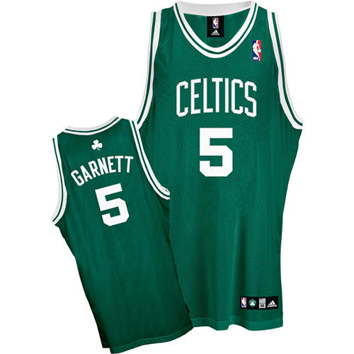 Boston Celtics 5 Kevin Garnett Authentic Road green
