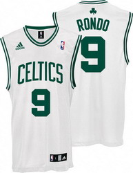 Boston Celtics Rajon Rondo 9 White