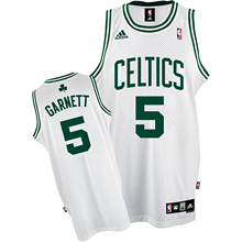 Boston Celtics 5 Kevin Garnett Swingman White Home Jersey
