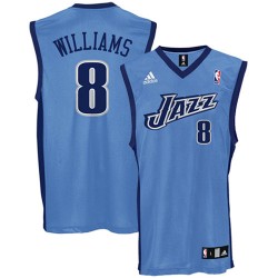 Utah Jazz Deron Williams #8 blue swingman jersey