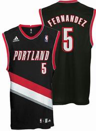 Portland Blazers Fernandez #5 black swingman jersey