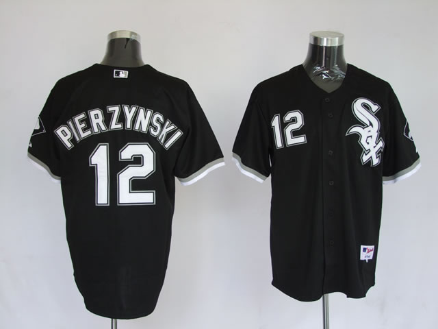 MLB Jerseys Chicago White Sox 12 Pierzynski Black