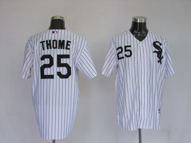 MLB Jerseys Chicago White Sox 25 Jim Thome Pinstripe