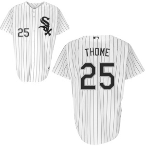 Chicago White Sox 25 White Jim Thome Home