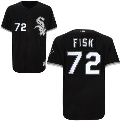 Chicago White Sox 72 Fisk Black