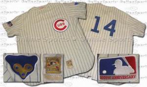 Chicago Cubs 14 Ernie Banks White Throwback Jerseys