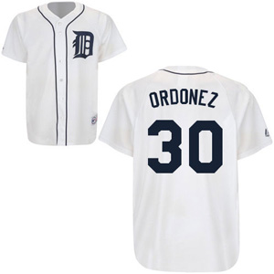 Detroit Tigers 30 Magglio Ordonez White Home