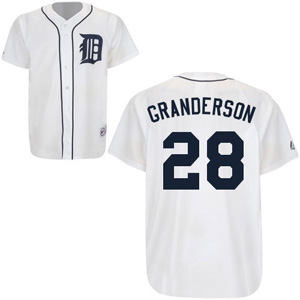 Detroit Tigers 28 C Granderson White Home