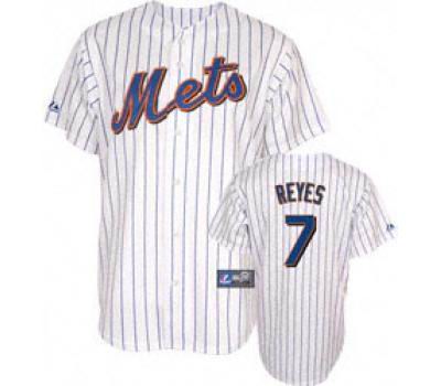New York Mets Jose Reyes 7 Withe 2009 Inaugural Patch Pinst