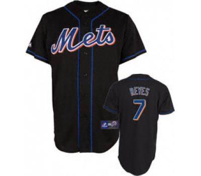 New York Mets Jose Reyes 7 Black 2009 Logo