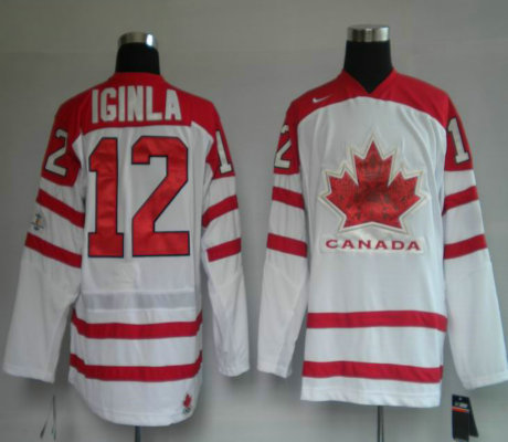 Canada Olympic #12 Iginla White Jerseys Canada Olympic #12 Iginla White Jerseys