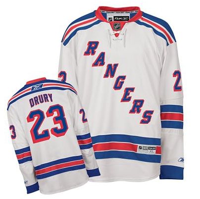 NHL New York Rangers #23 Chris Drury White Road Jersey