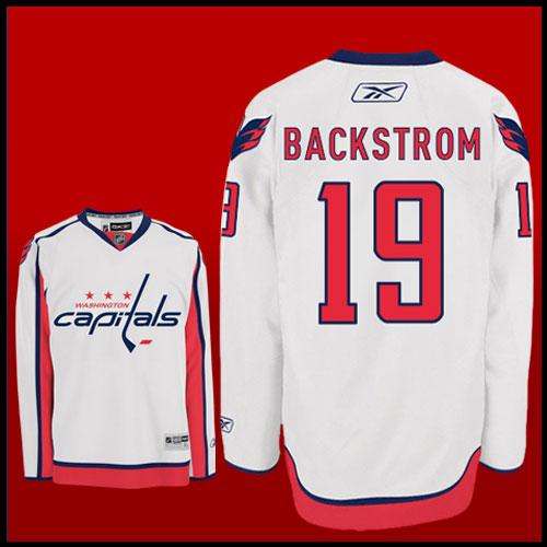 NHL Washington Capitals #19 Nicklas Backstrom White Jersey