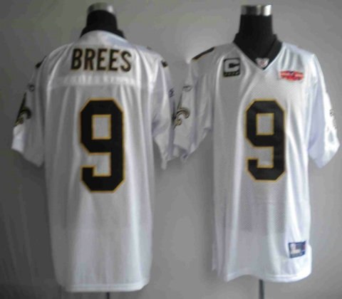 2010 superbowl nfl jerseys new orleans saints 9 drew brees white