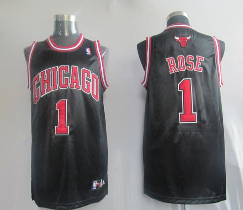 NBA Chicago Bulls 1# Rose SWINGMAN BLACK jerseys