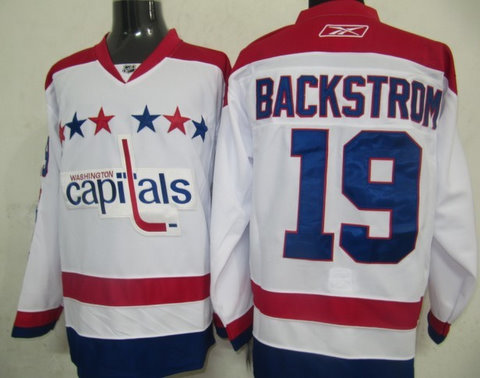 Washington Capitals 19 BACKSTROM White Jerseys WINTER CLASSIC