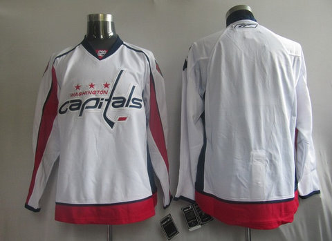 NHL Washington Capitals BLANK WHITE Jerseys