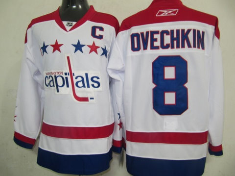 Washington Capitals 8 Alex Ovechkin White Jerseys WINTER CLASSIC