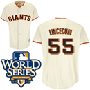 San Francisco Giants 55 LINCECUM White 2010 ws patch
