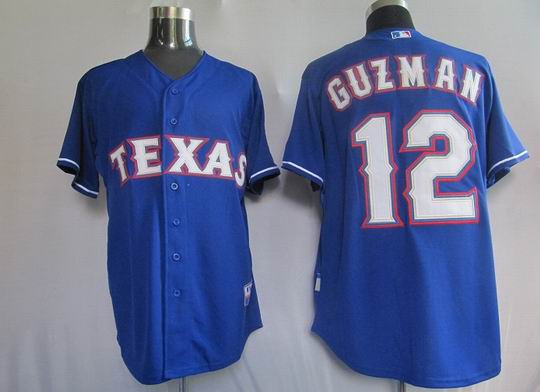 Texas Rangers 12 Guzman blue Jerseys