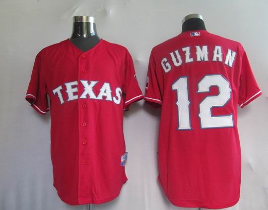 Texas Rangers 12 guzman red Jerseys