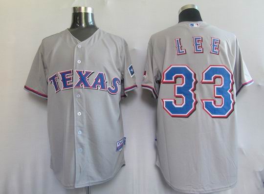 Texas Rangers 33 lee grey Jerseys