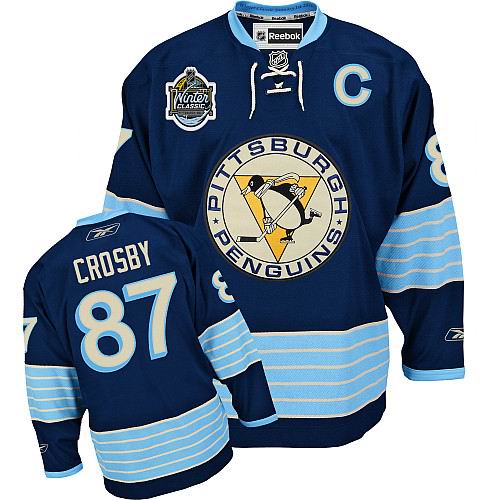 Pittsburgh Penguins 87 Sidney Crosby dark Blue