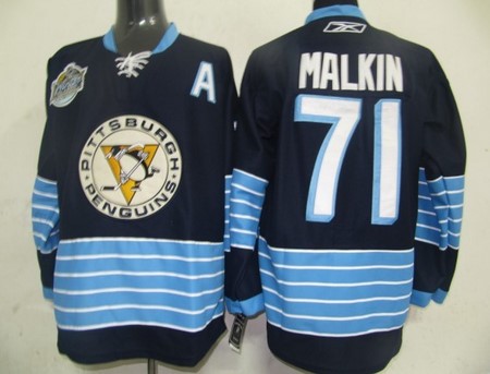 NHL Pittsburgh Penguins 71 Evgeni Malkin blue Jerseys 2011 new winter classic