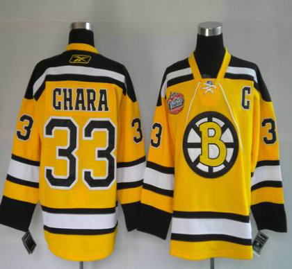 hockey jerseys Boston Bruins 33#  Yellow WINTER CLASSIC VINTAGE 2009