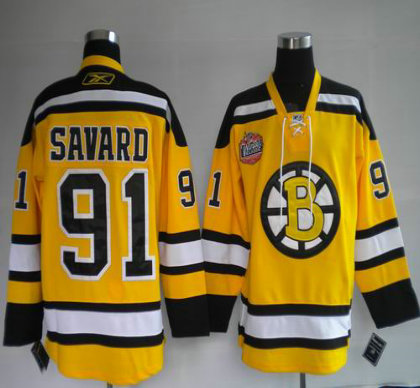 hockey jerseys Boston Bruins 91# Yellow WINTER CLASSIC VINTAGE 2009