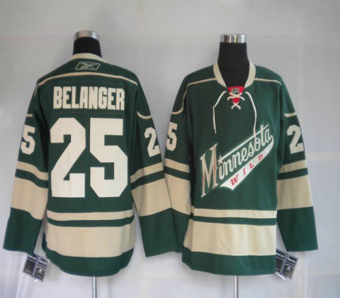 NHL jerseys Minnesota Wild 25# BELANGER green