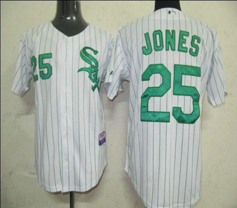 MLB Jerseys Chicago White Sox 25 Jim Thome White(green strip)