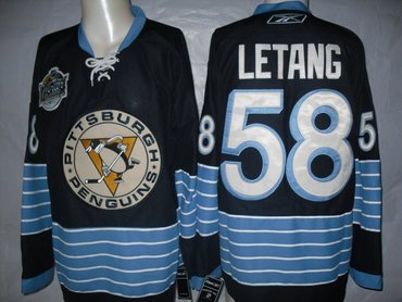 Pittsburgh Penguins 58# LETANG blue [new winter classic jersey]