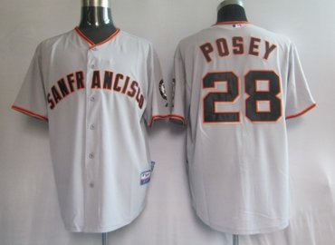 Jerseys San Francisco Giants 28# Posey Grey