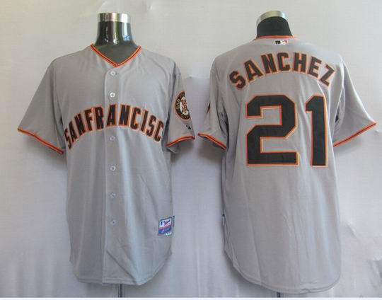 San Francisco Giants 21 Sanchez grey Jerseys