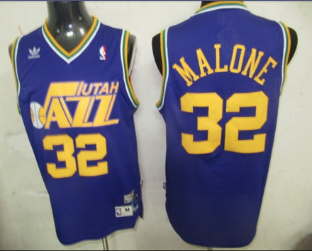 Utah Jazz 32 MALONE Purple Swingman Jerseys