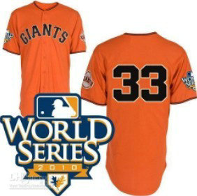 San Francisco Giants 33 Rowand 2010 World Series Orange Jersey