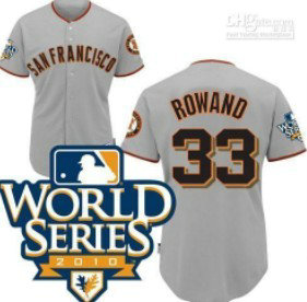 San Francisco Giants 33 Rowand 2010 World Series Gray Jersey