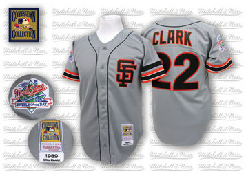22 Will Clark 1989 Gray Throwback Jersey