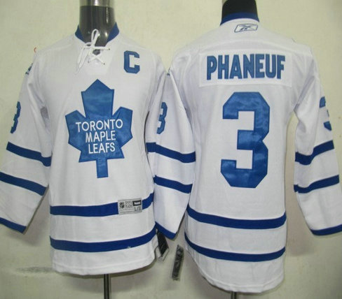 NHL Jerseys Pittaburgh Toronto Maple Leafs 3 Phaneuf White