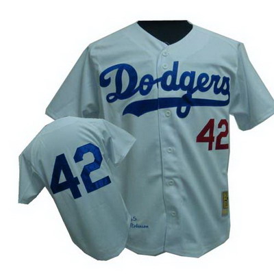 Jackie Robinson Los Angeles Dodgers 42 White MN Jerseys