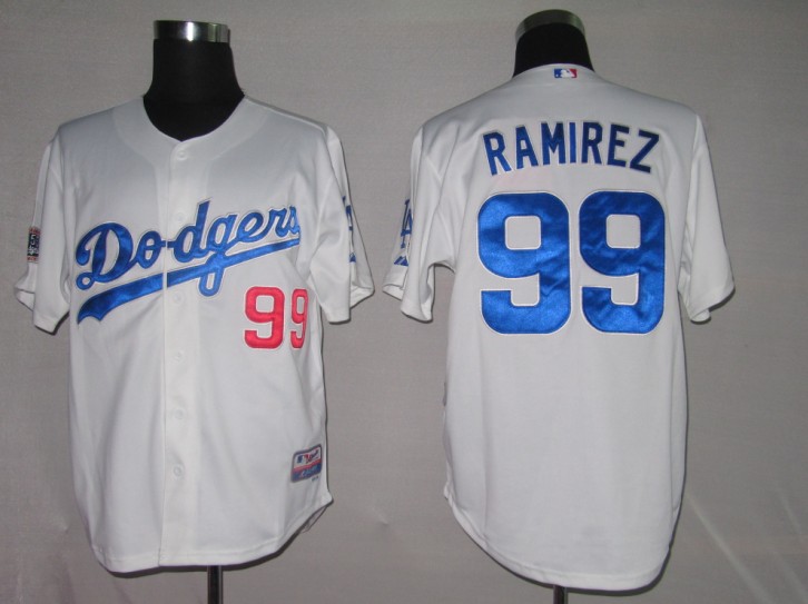 MLB Jerseys Los Angeles Dodgers 99 Manny Ramirez White [new