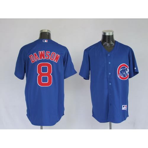 Jerseys Chicago Cubs 8 Dawson Blue