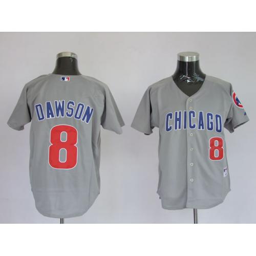 Jerseys Chicago Cubs 8 Dawson Grey
