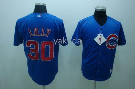 Chicago Cubs 30 LILLY blue jerseys