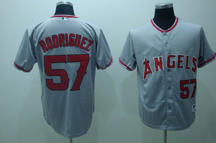 MLB jerseys Los Angeles Angels 57 Francisco Rodriguez GREY